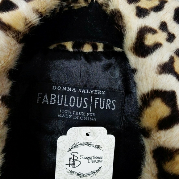 **SOLD**NWT-Donna Salyer Fabulous Faux Furs Leopard Moto Jacket - Picture 6 of 9